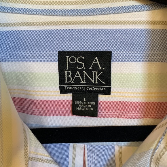 Jos.A.BankTraveler’s Collection Multicolored Dress Shirts.  Size Large. 2 items - Picture 4 of 10